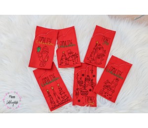 Stickserie ITH - Bestecktaschen Einsteckhüllen Weihnachten Vol. 1